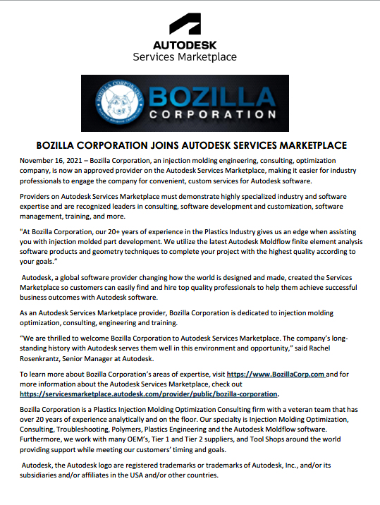 Bozilla Corporation an Autodesk Partner